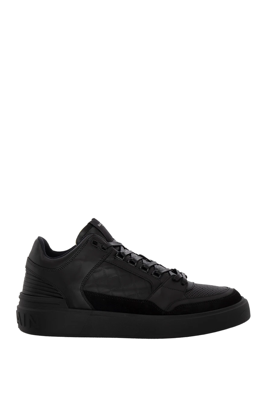 Balmain black leather snickers for men 174887 - photo 1