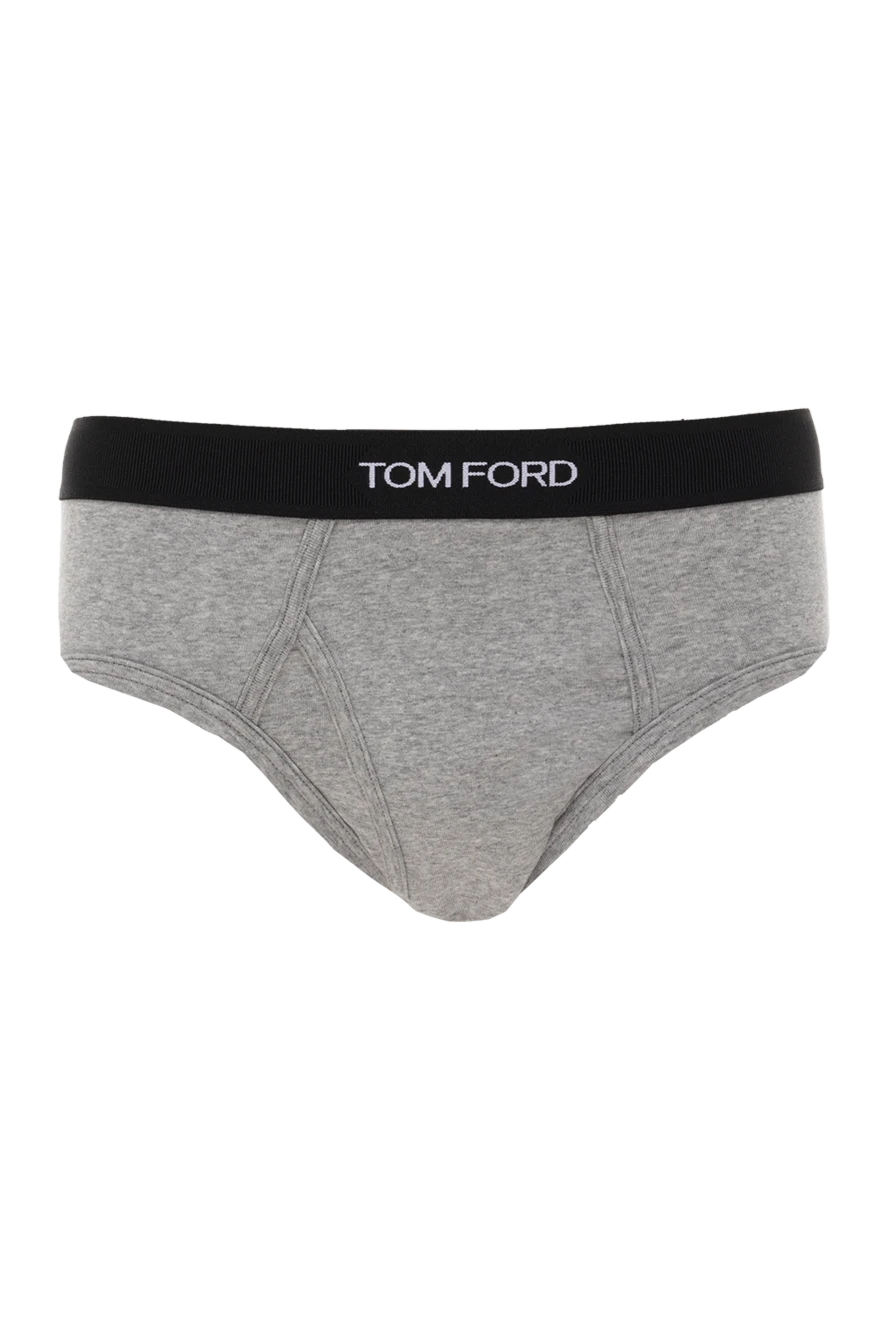 Tom Ford брифы мужские из хлопка серые 174897 - фото 1