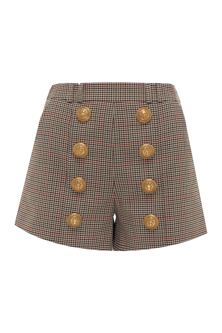 Balmain shorts made of polyester and wool beige for women 174933 - photo 1