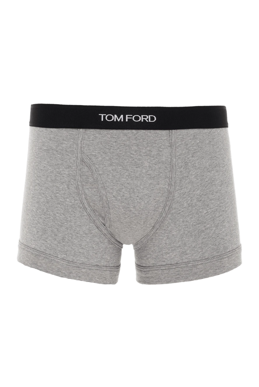Tom Ford боксеры мужские из хлопка и эластана серые 174943 - фото 1