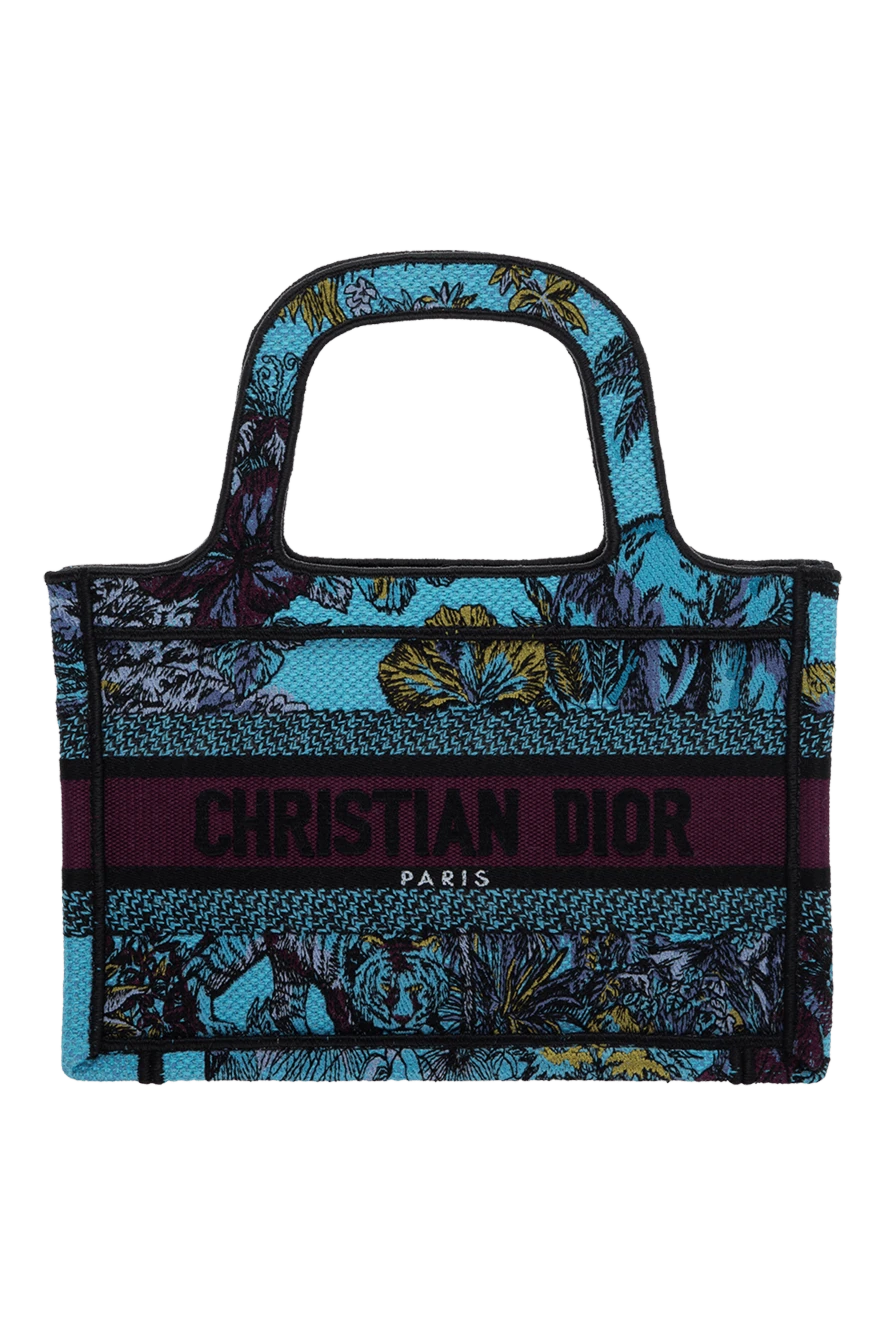 Dior сумка з бавовни блакитна жіноча 175108 - фото 1