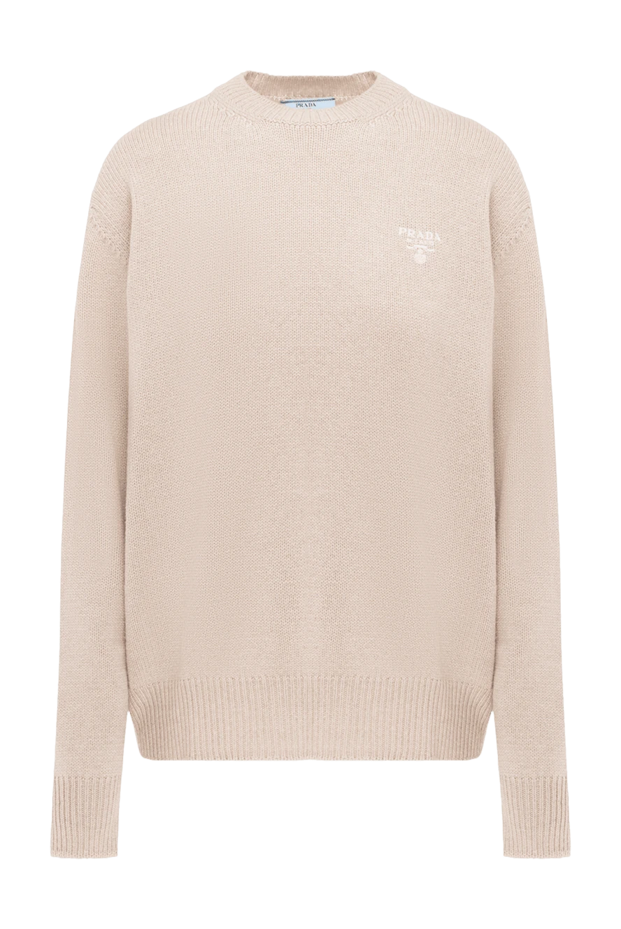 Prada джемпер из кашемира бежевый женский 175160 - фото 1