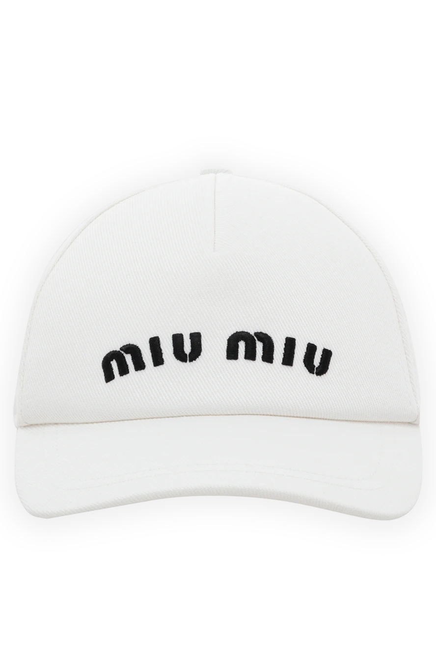 Miu Miu women's white cotton cap 175176 - photo 1