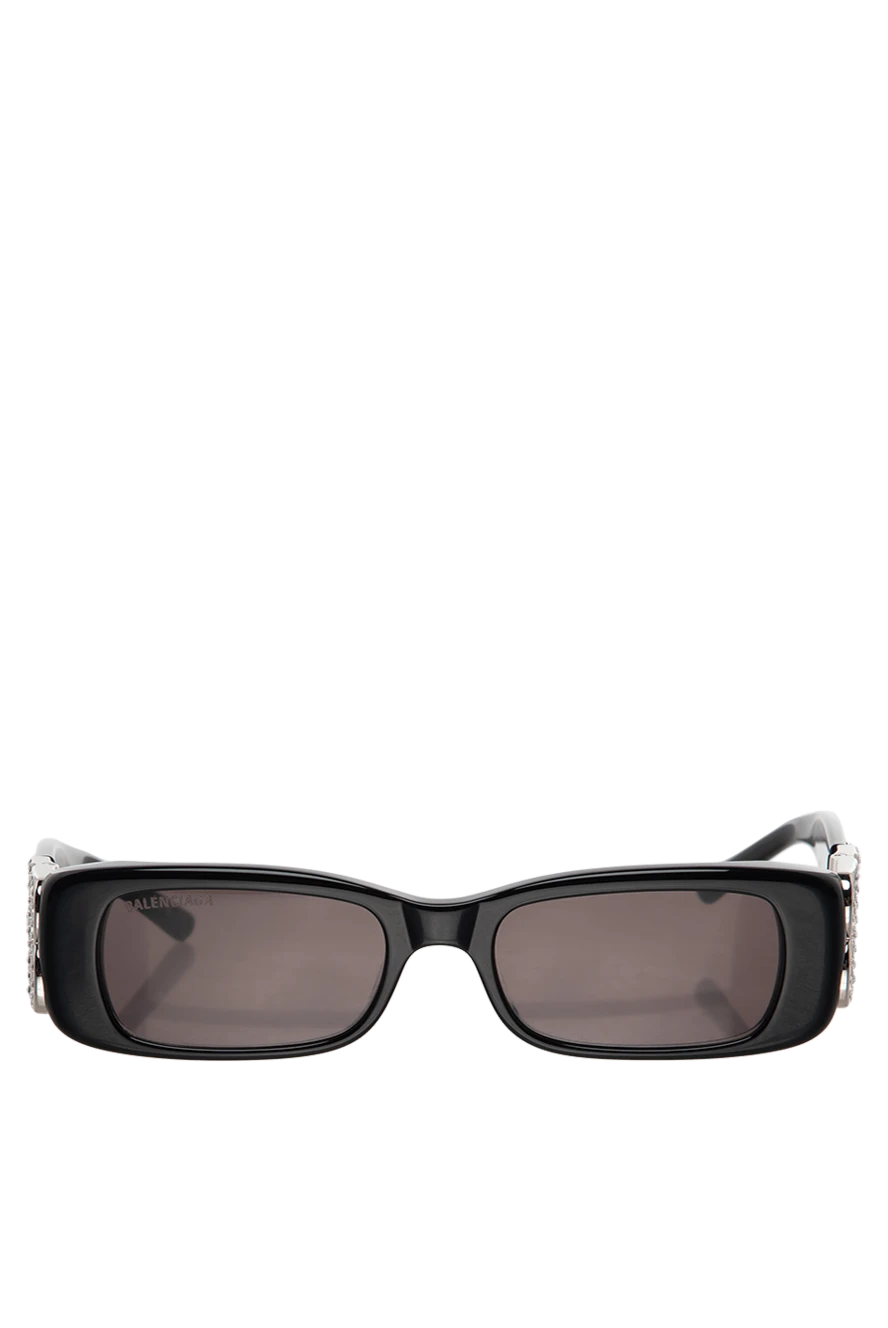 Balenciaga sunglasses made of acetate black decorated with rhinestone logo on temple women's 175244 - photo 1