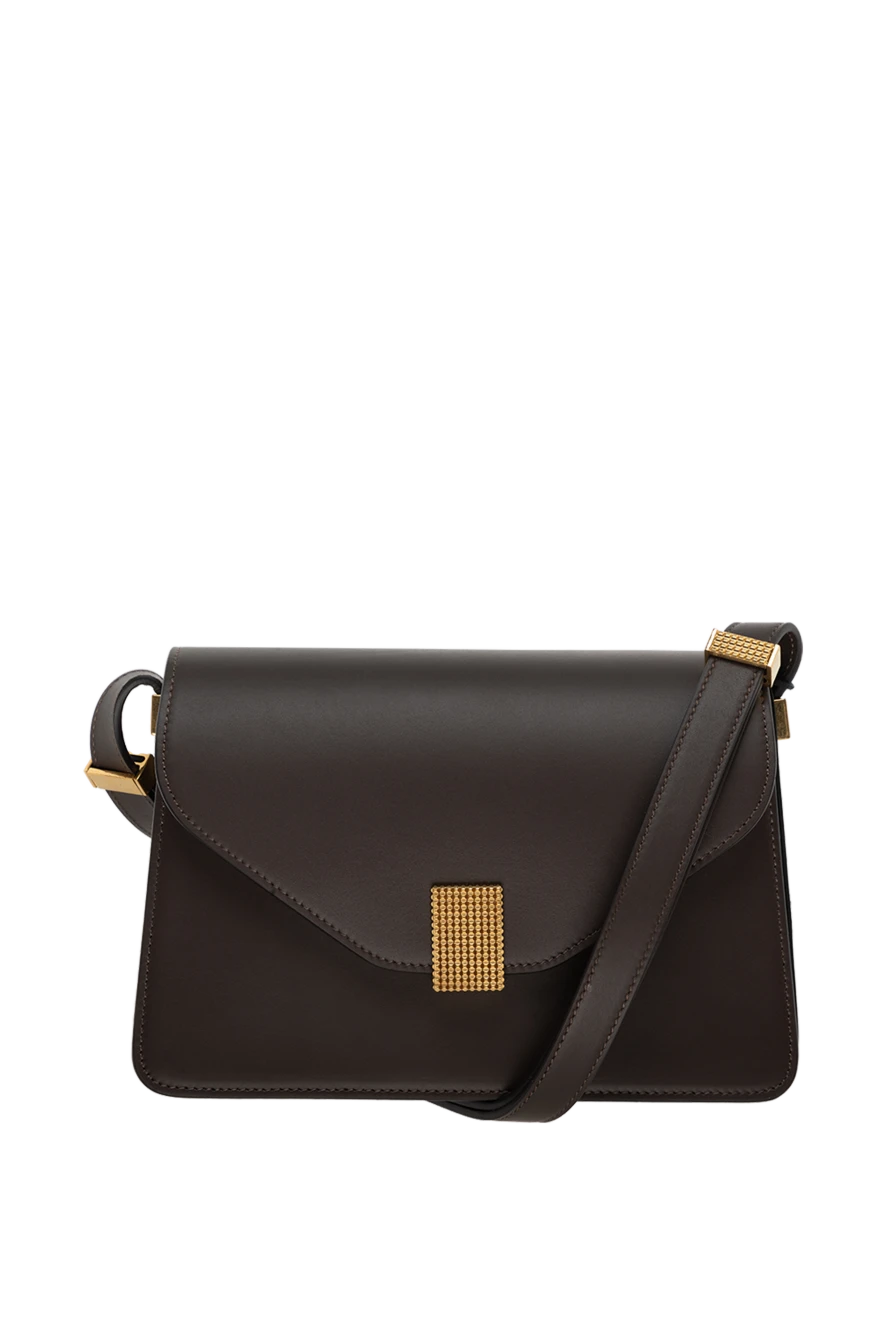 Lanvin сумка из кожи коричневая женская 175252 - фото 1