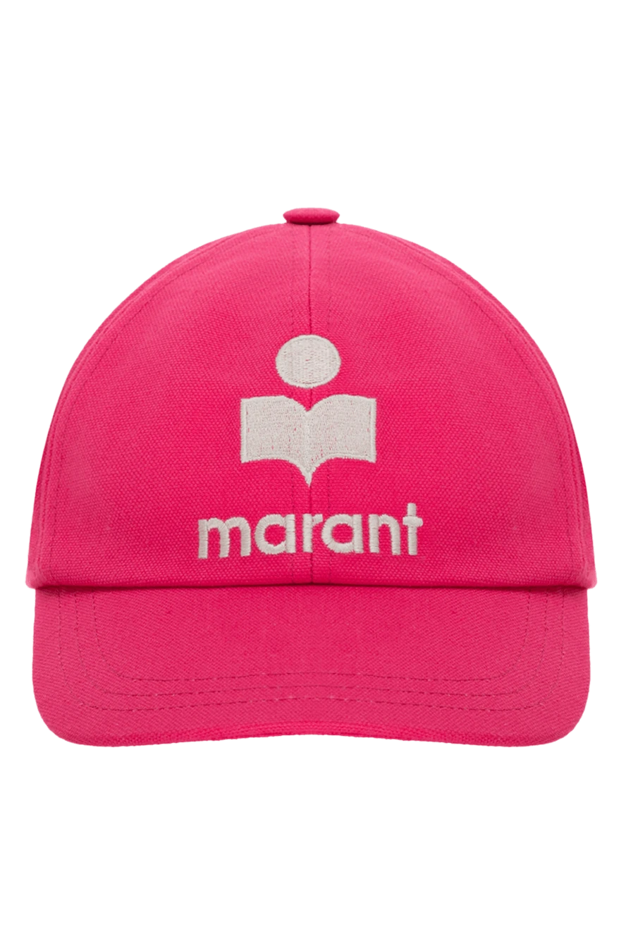 Isabel Marant cap made of cotton bright pink women's with logo 175312 - photo 1