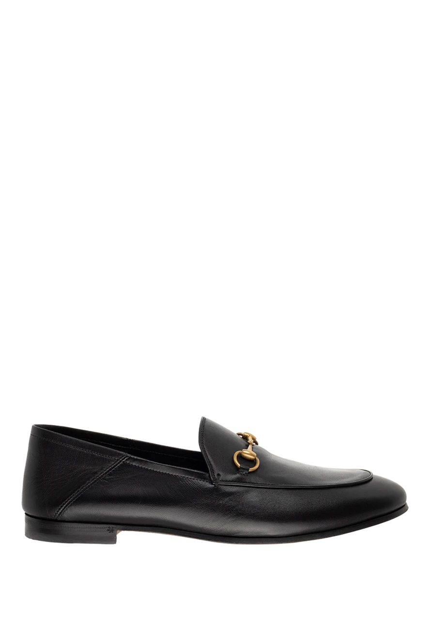 Gucci лоферы из кожи черные женские 175327 - фото 1