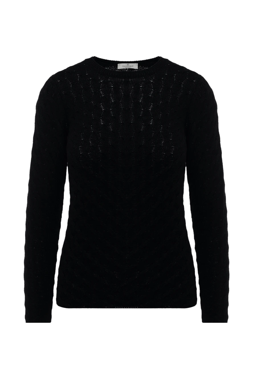 Panicale black fitted jumper with textured knitting women's 175570 - photo 1