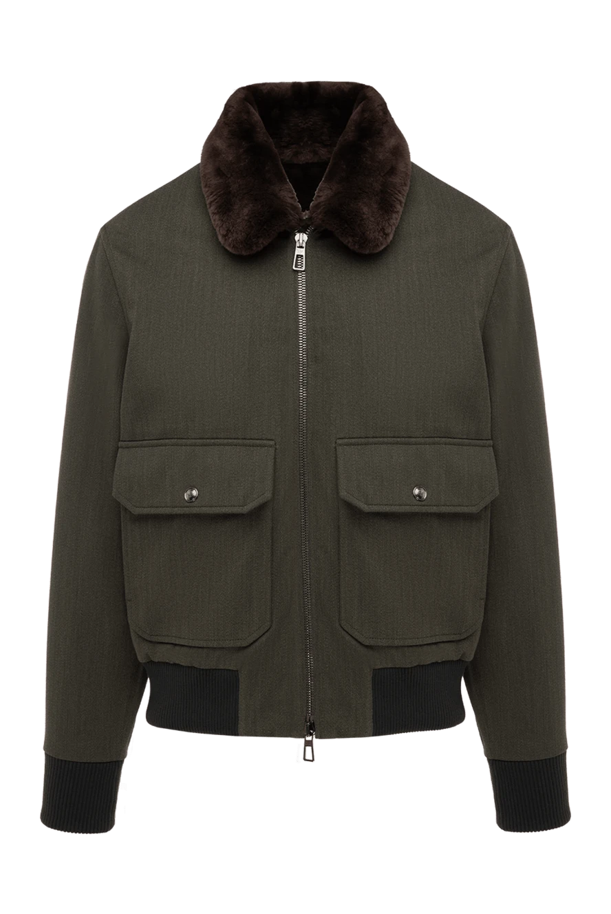 Loro Piana куртка из шерсти зеленая мужская 175752 - фото 1