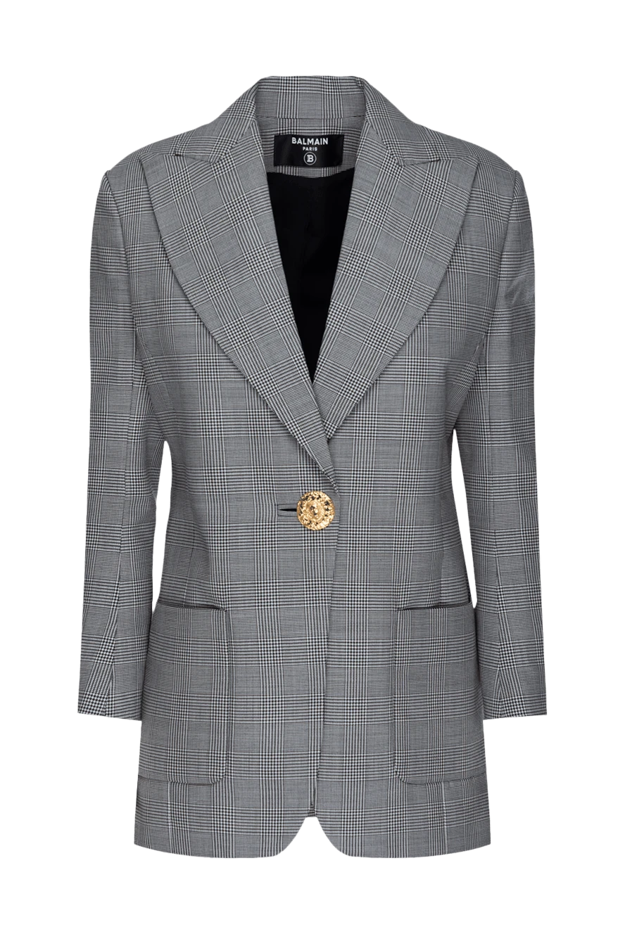 Balmain gray wool jacket for women 175777 - photo 1
