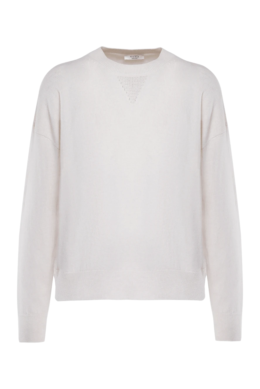 Peserico beige sweater with a decorative imitation v-neckline women's 175972 - photo 1