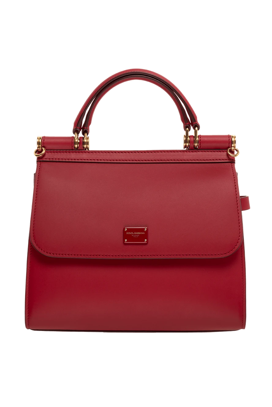 Dolce & Gabbana сумка из натуральной кожи женская красная красная 176272 - фото 1