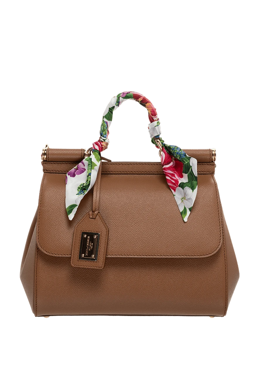 Dolce & Gabbana women's brown bag made of genuine leather 176279 - photo 1