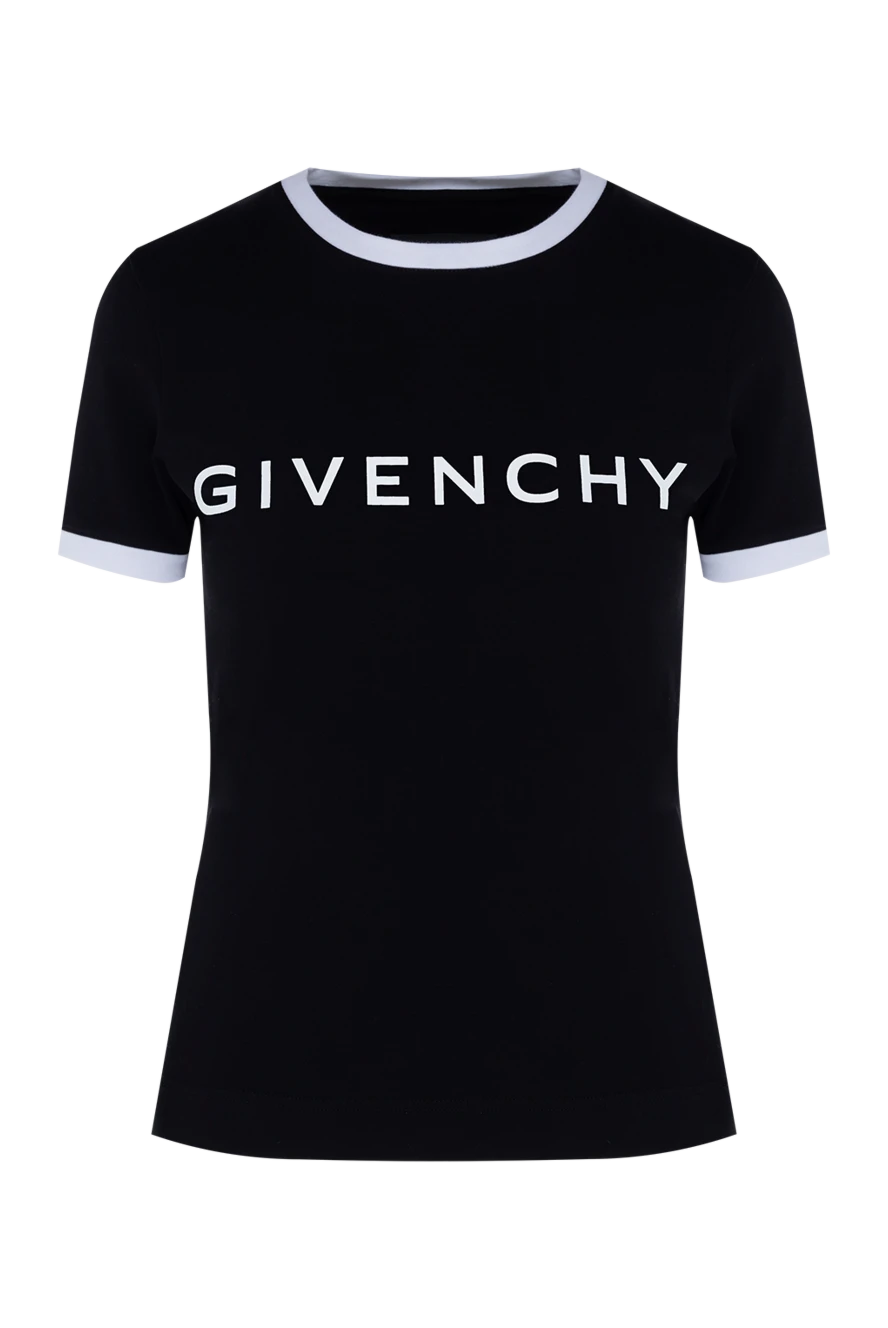 Givenchy футболка з бавовни та еластану жіноча чорна 176455 - фото 1