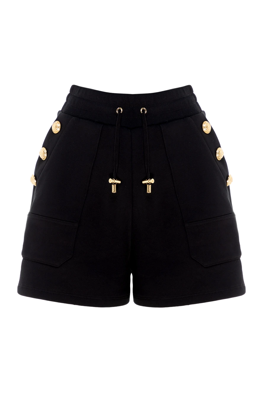 Balmain black cotton shorts for women 176597 - photo 1