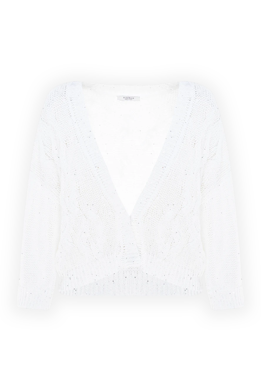 Peserico cardigan made of cotton and polyester for women white 176648 - photo 1