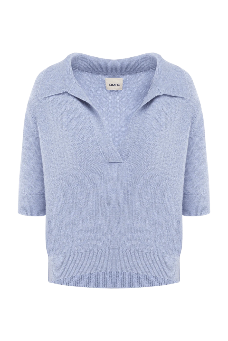 Khaite cashmere and elastane top for women blue 176776 - photo 1