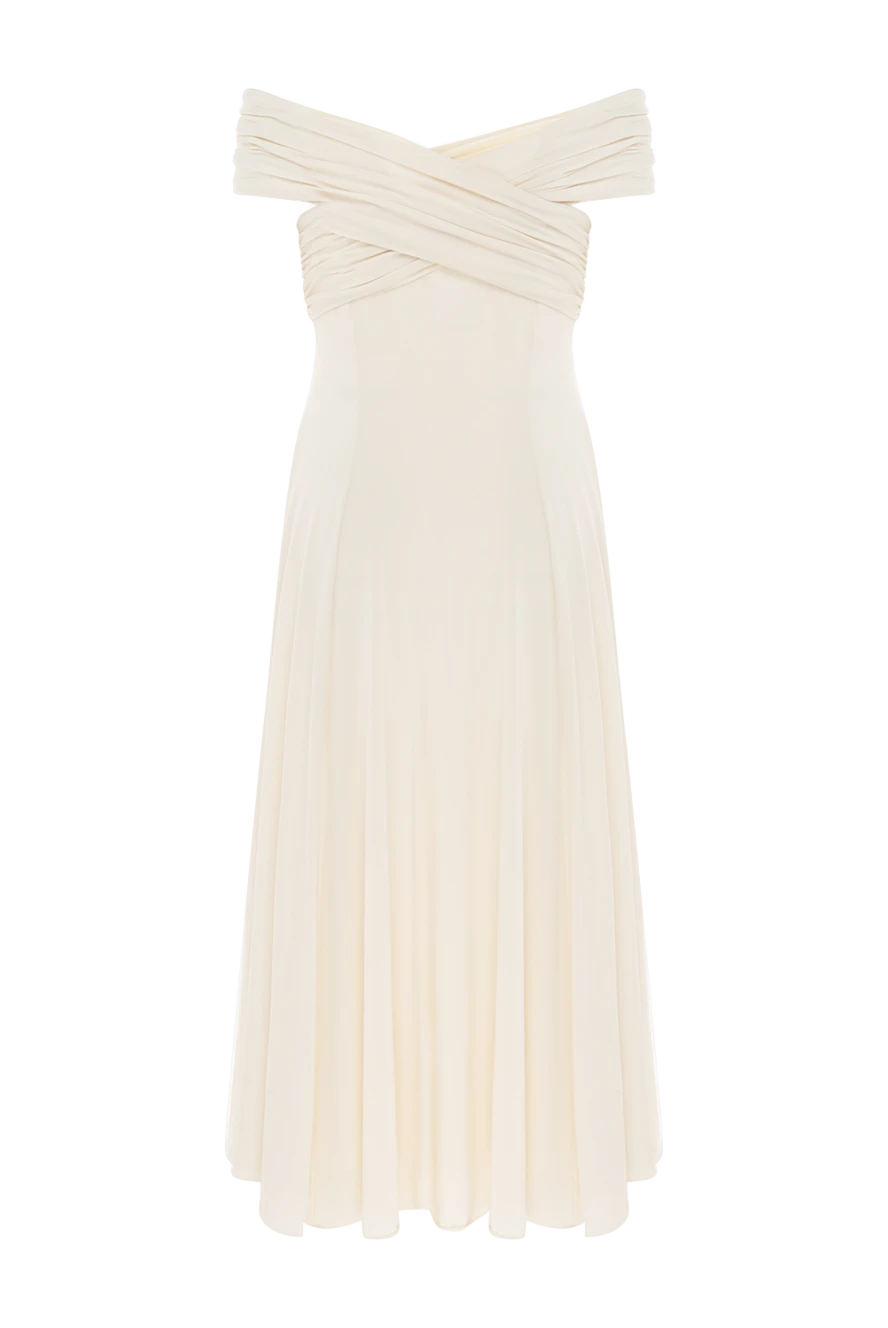 Khaite white viscose and polyester dress 176784 - photo 1