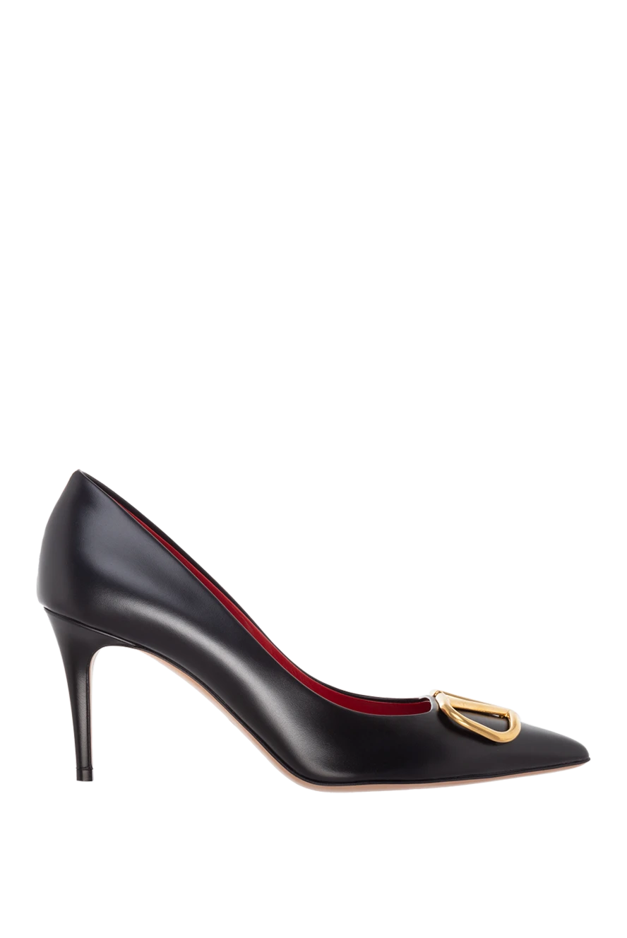 Valentino туфлі з натуральної шкіри жіночі чорні 176979 - фото 1