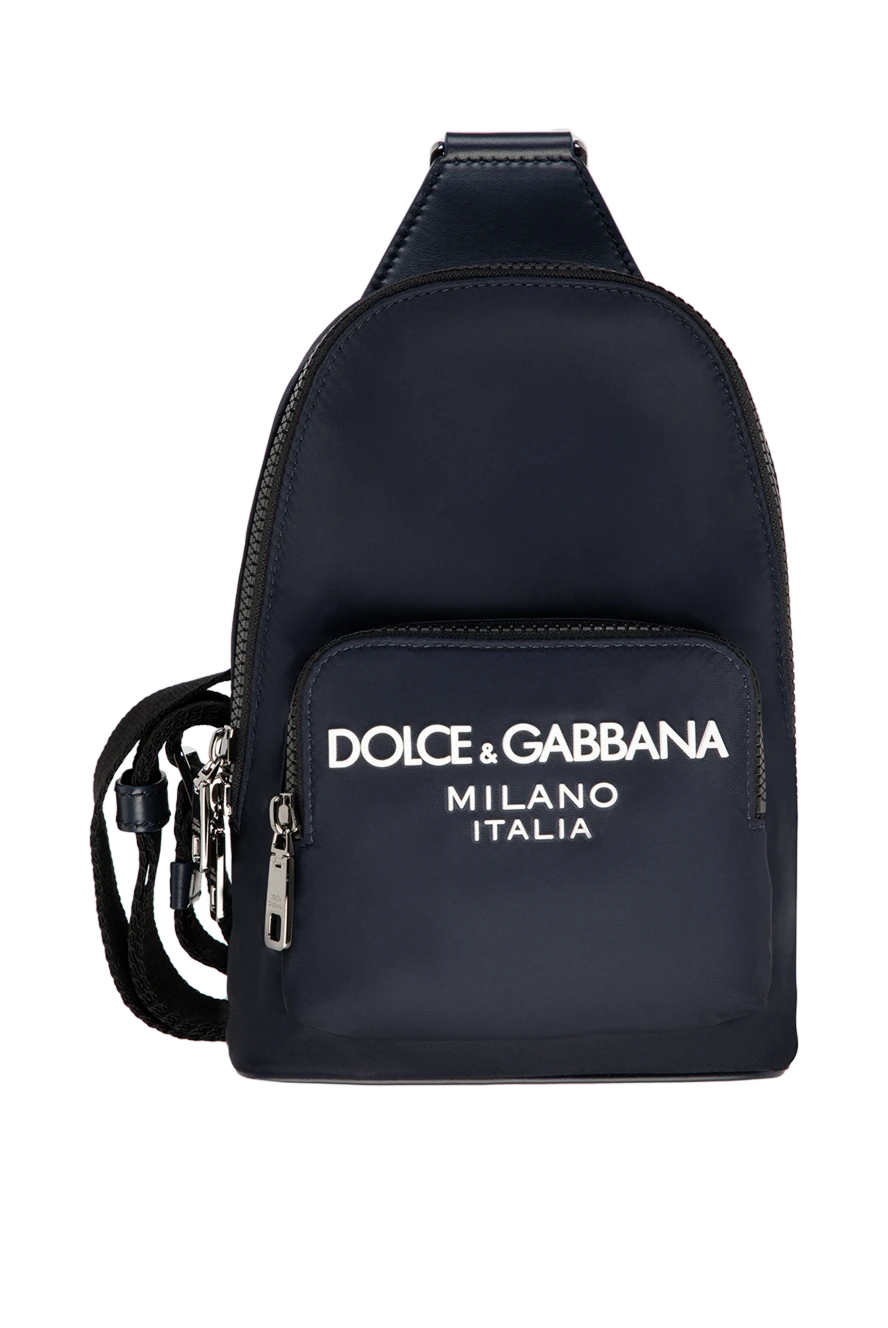 Dolce & Gabbana сумка через плече чоловіча синя 177113 - фото 1