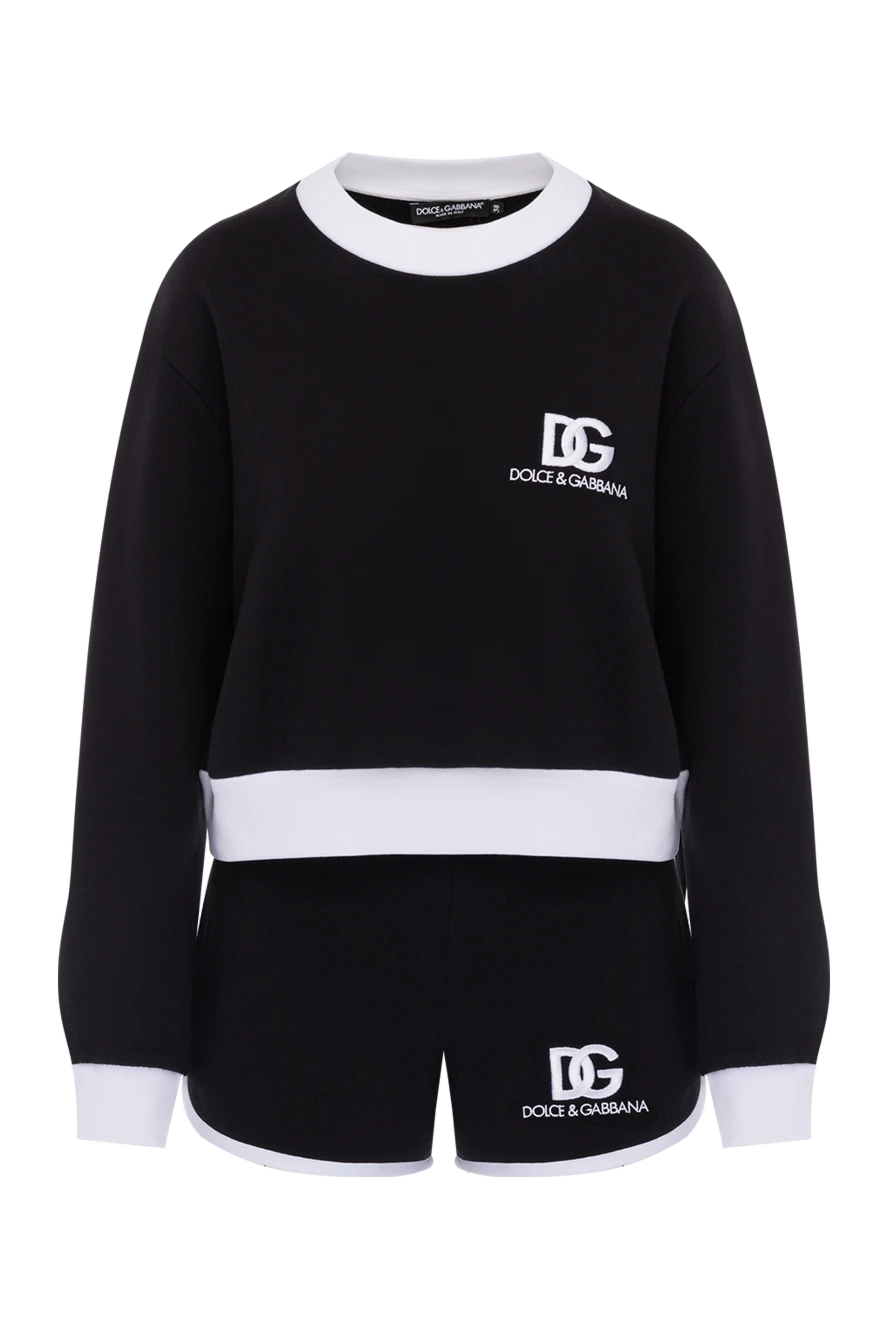 Dolce & Gabbana women's suit with shorts made of cotton and polyamide black 177218 - photo 1