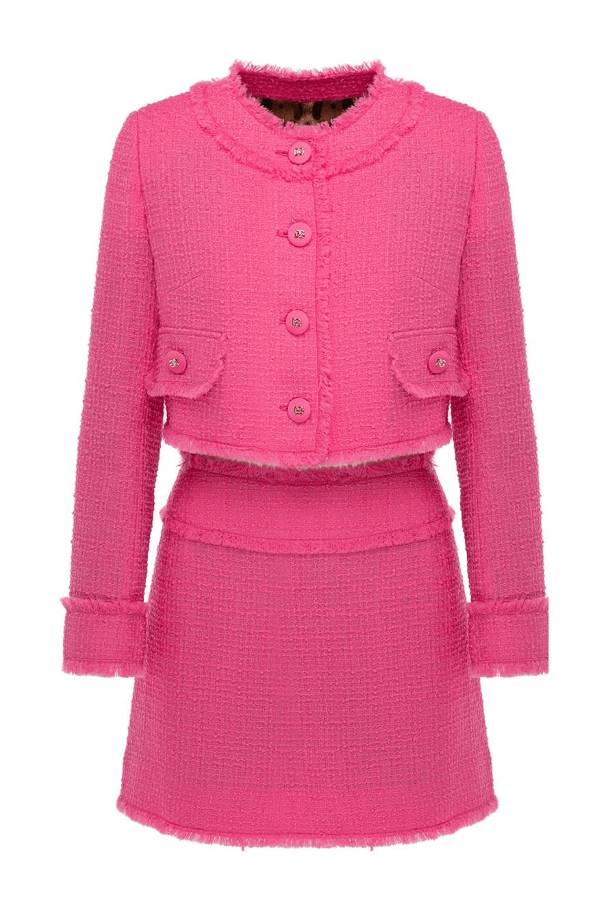 Dolce & Gabbana women's pink wool and polyamide skirt suit 177228 - photo 1