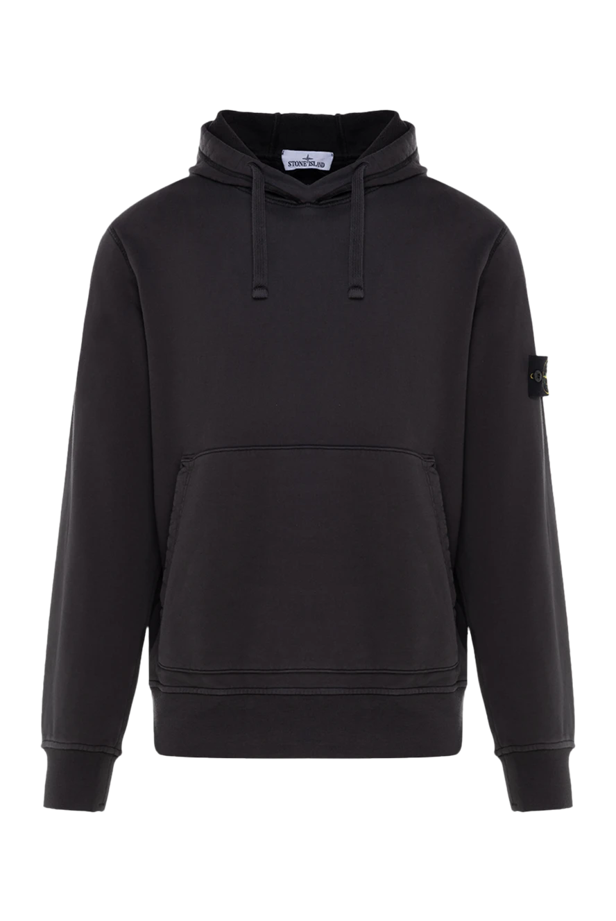 Stone Island кофта спортивна з бавовни чоловіча чорна 177275 - фото 1