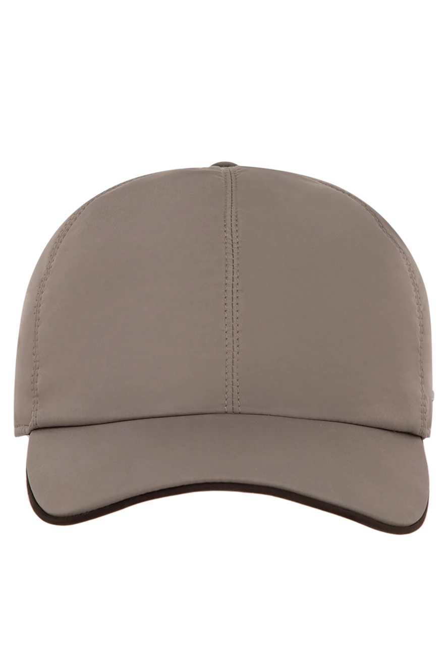 Ermenegildo Zegna кепка из полиэстера мужская коричневая 177332 - фото 1