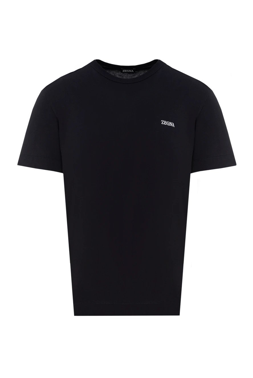 Ermenegildo Zegna футболка из хлопка мужская черная черная 177335 - фото 1