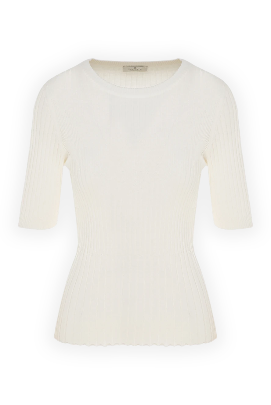 Panicale silk and cotton jumper for women white 177341 - photo 1