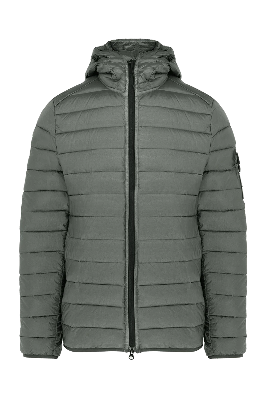 Stone Island чоловіча зелена куртка з поліаміду з логотипом 177604 - фото 1