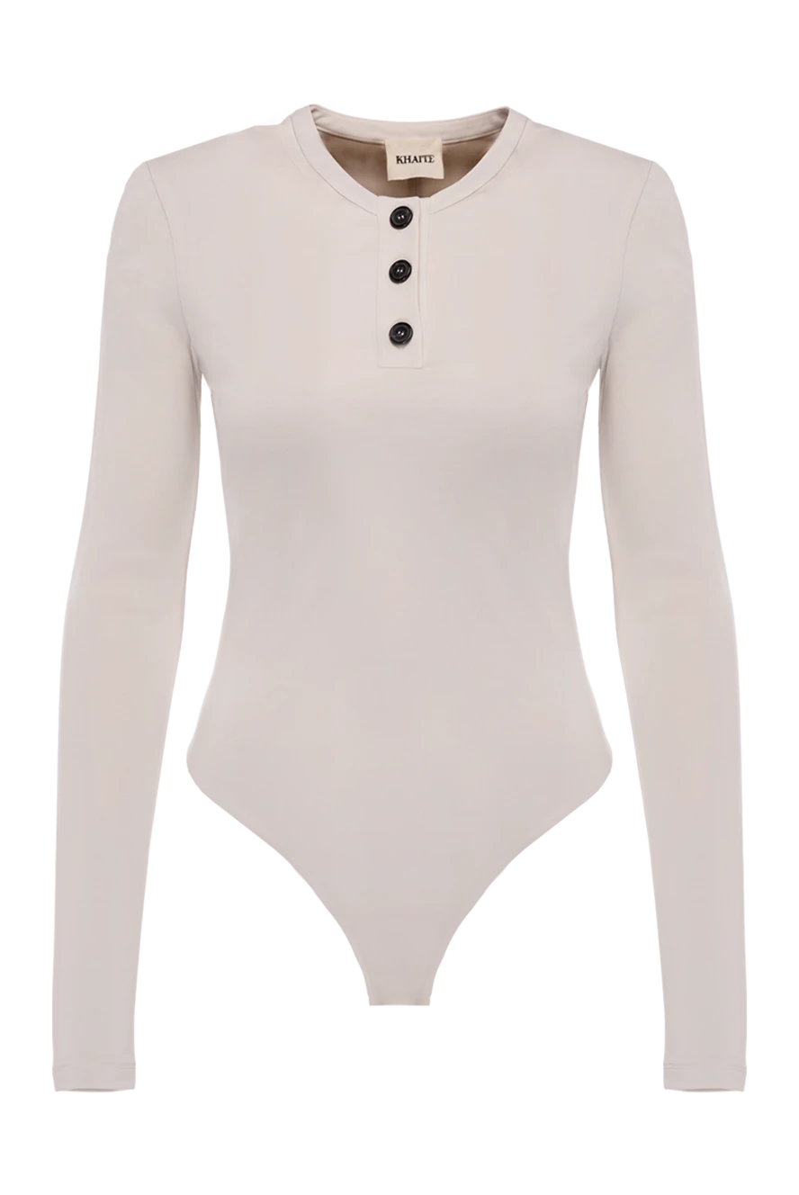 Khaite women's beige viscose bodysuit 177637 - photo 1