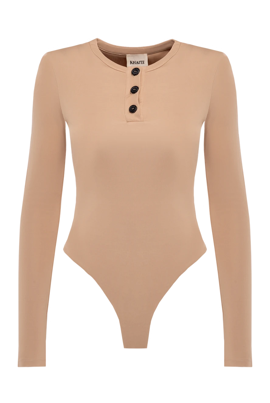 Khaite women's beige viscose bodysuit 177638 - photo 1
