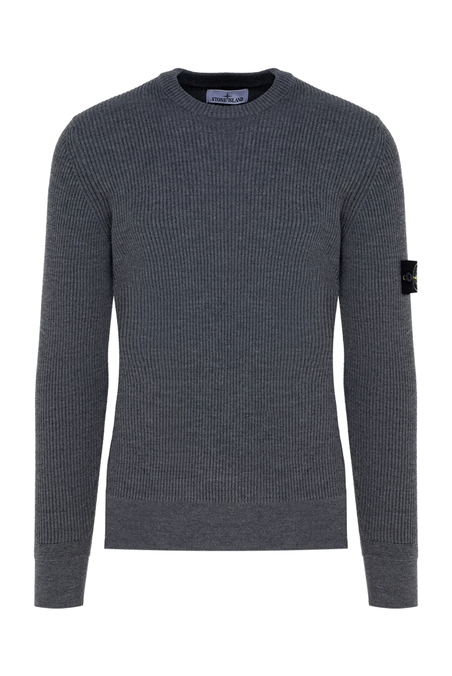 Stone Island джемпер з довгим рукавом із вовни чоловічий сірий 177919 - фото 1