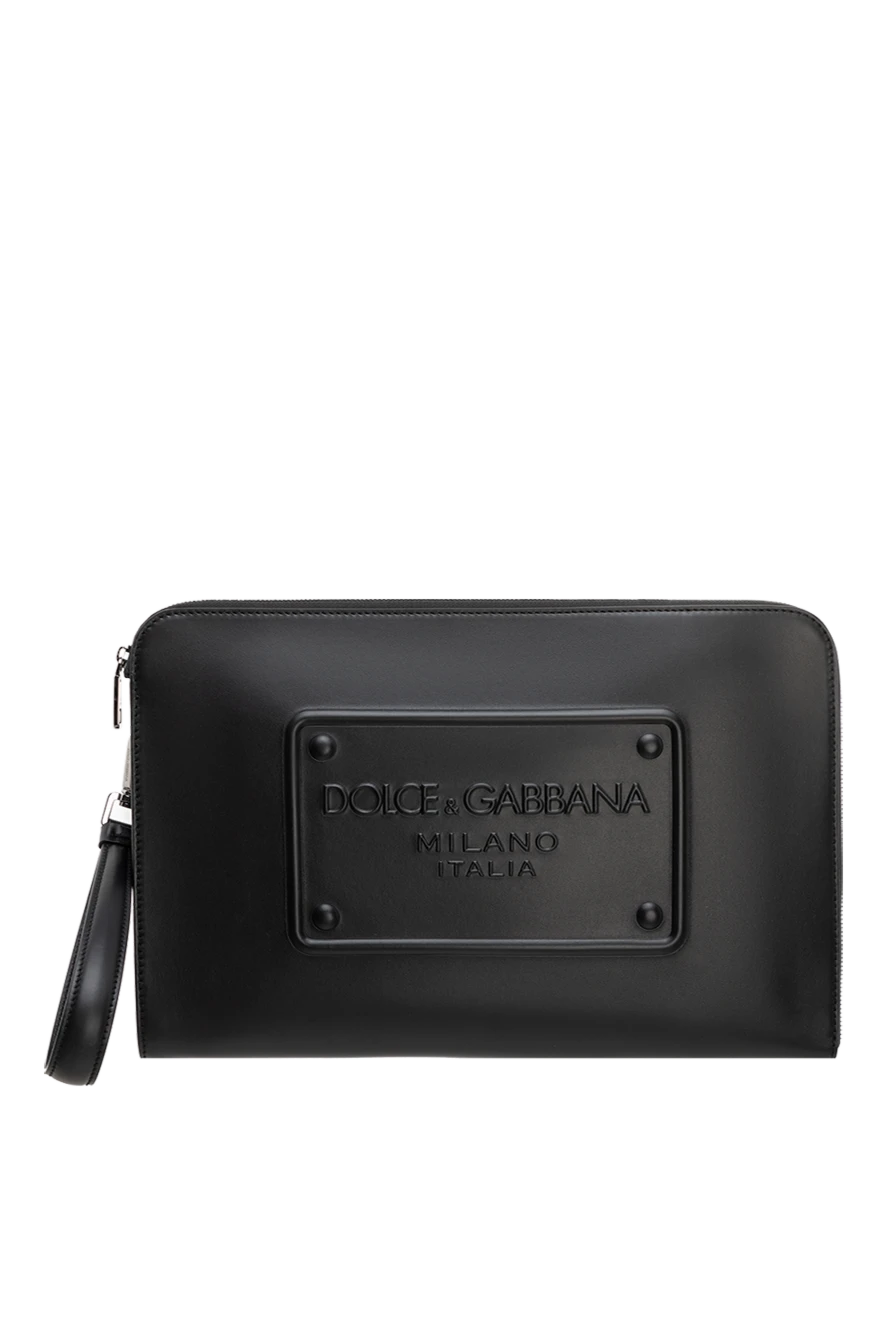 Dolce & Gabbana папка з телячої шкіри чоловічий чорний 178076 - фото 1