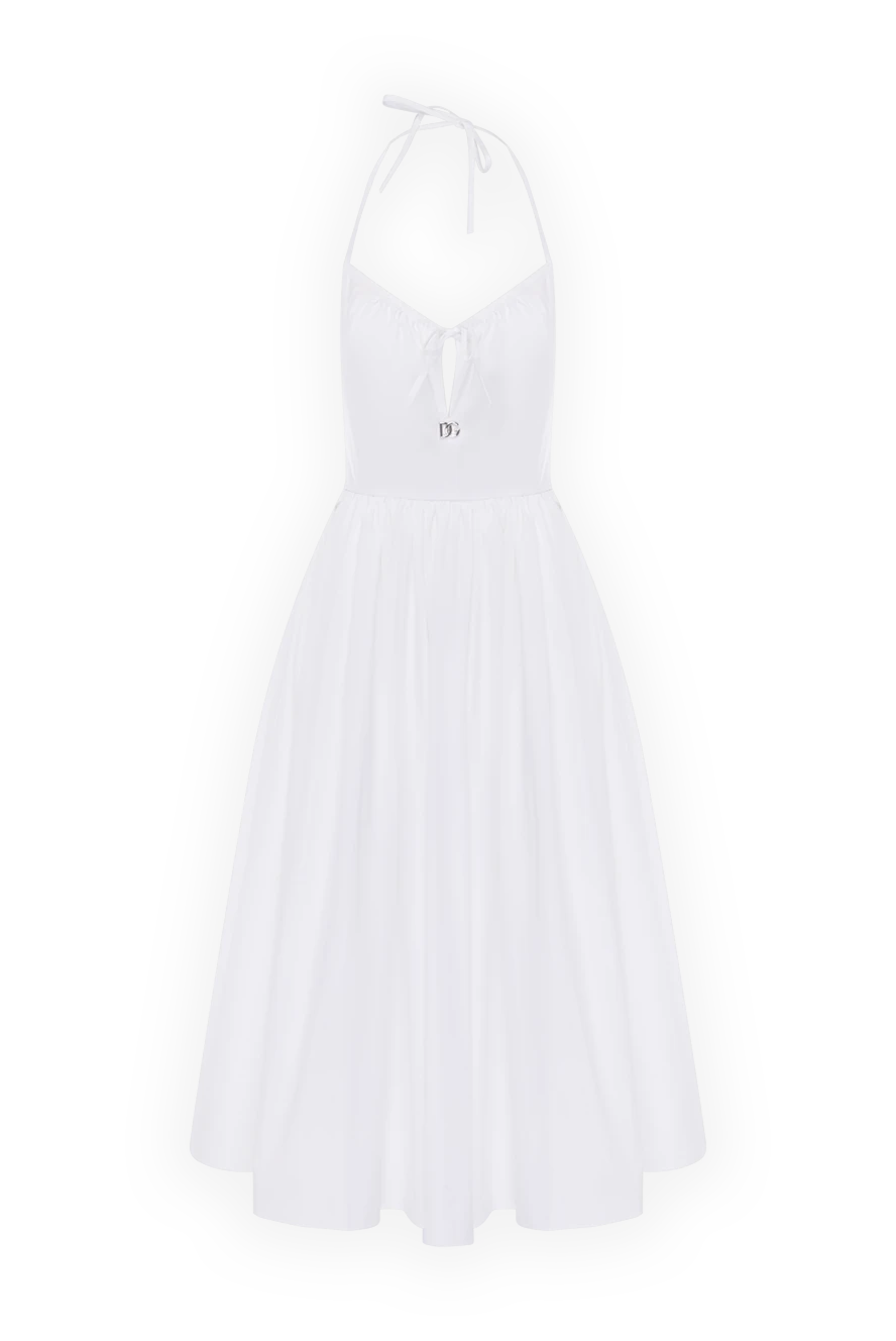 Dolce & Gabbana сукня з бавовни жіноча біла 178084 - фото 1