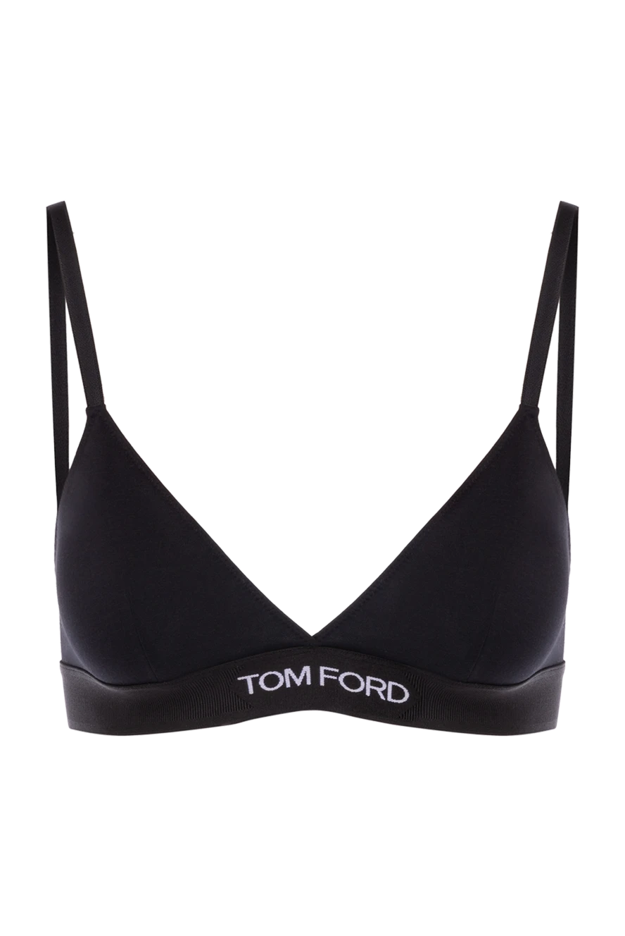 Tom Ford черный бюстгальтер из модала и эластана с логотипом 178111 - фото 1
