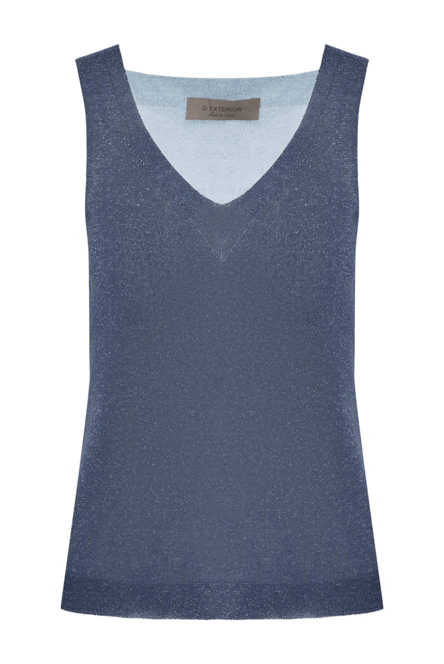 D.Exterior viscose and polyester top for women blue 178131 - photo 1