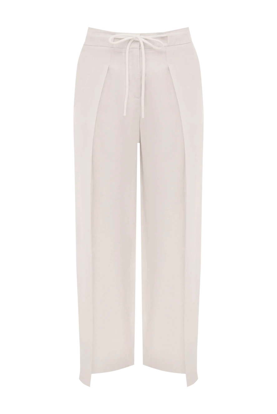 Peserico beige linen pants for women 178163 - photo 1