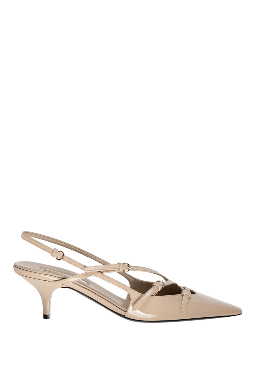 Miu Miu women's beige genuine leather heels 178355 - photo 1