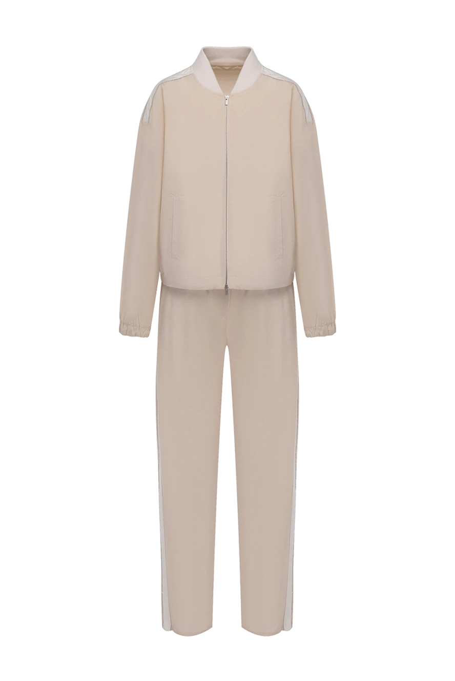 Peserico women's tracksuit with stand-up collar beige 178368 - photo 1