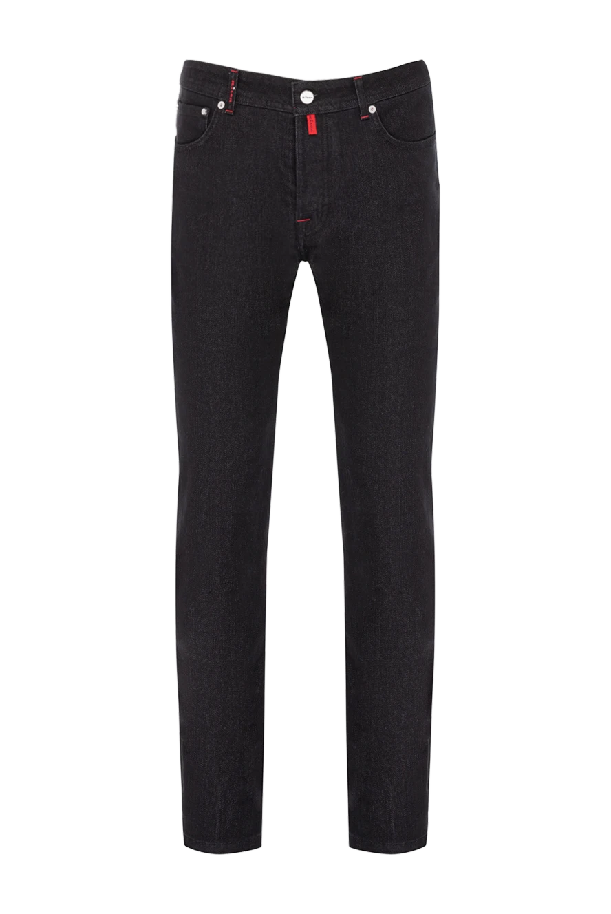 Kiton мужские черные джинсы из хлопка и полиамида 178409 - фото 1