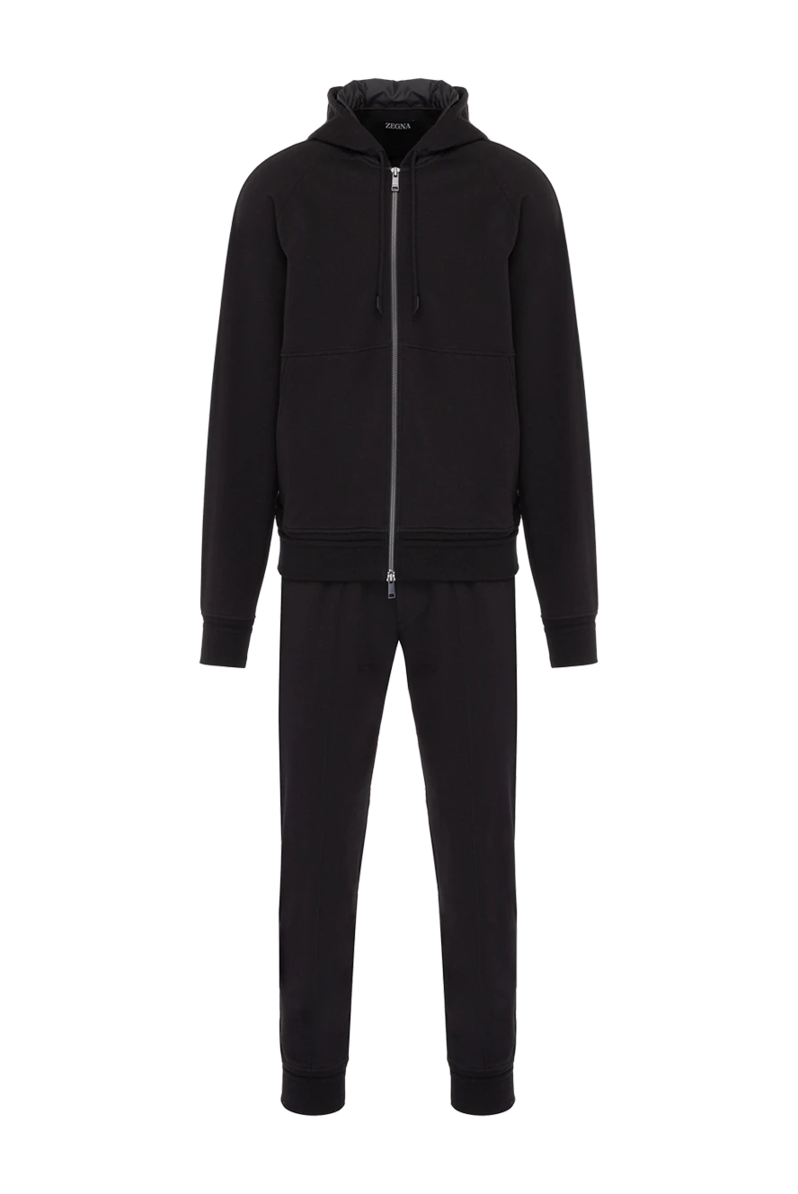 Ermenegildo Zegna костюм прогулочный из хлопка и эластана мужской черный 178513 - фото 1