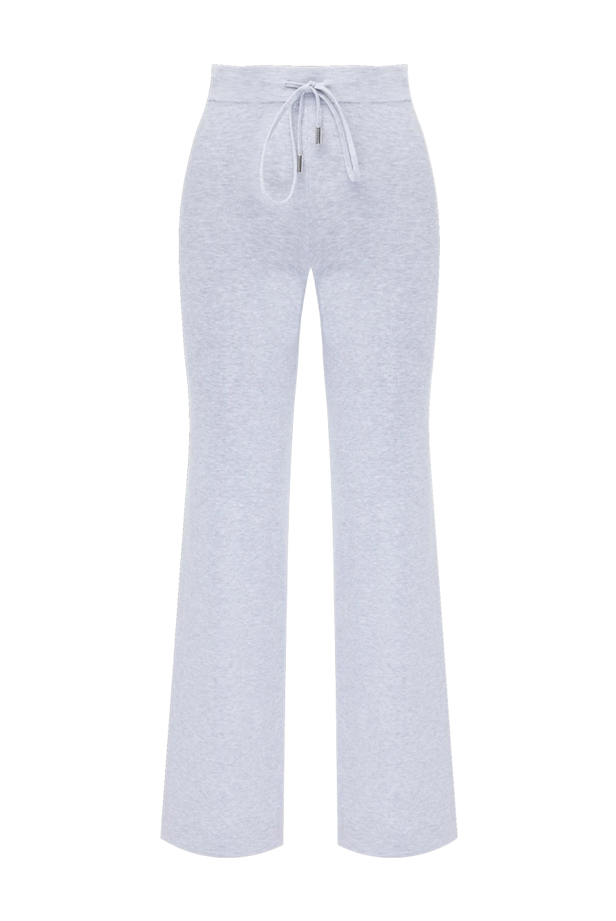 Peserico women's gray cotton knitted pants 178539 - photo 1
