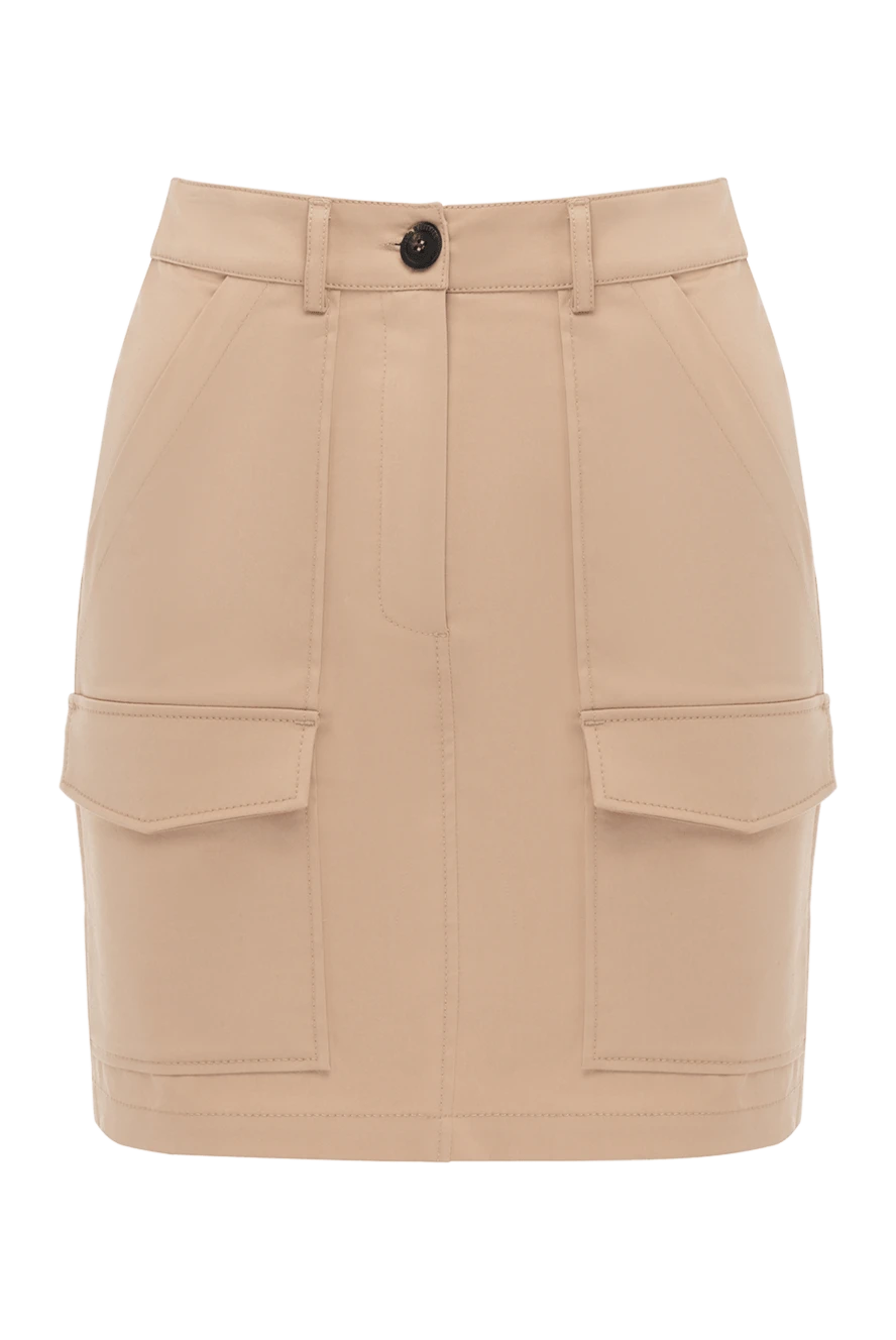 Peserico beige cotton and elastane mini skirt for women 178547 - photo 1