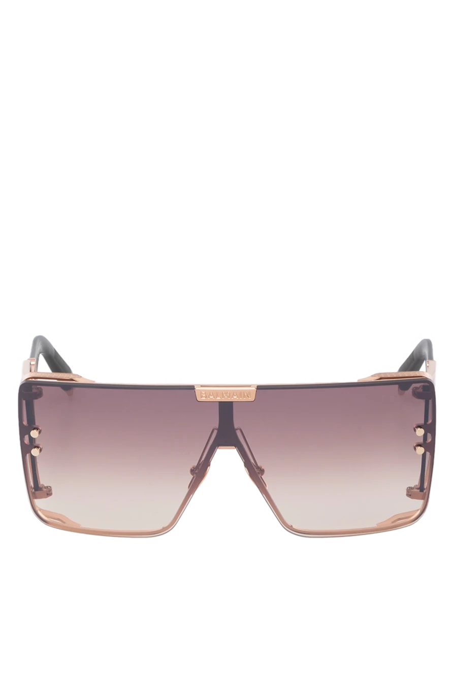 Balmain pink men's sunglasses for sun protection made of metal 178628 - photo 1
