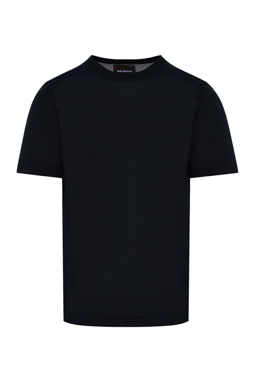 Kiton футболка хлопковая мужская синяя 178921 - фото 1