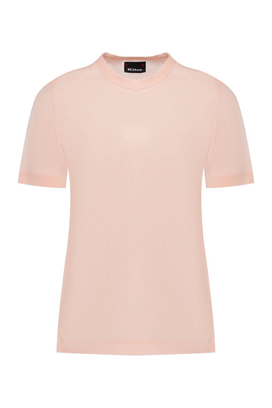 Kiton футболка из хлопка розовая мужская розовая 178930 - фото 1