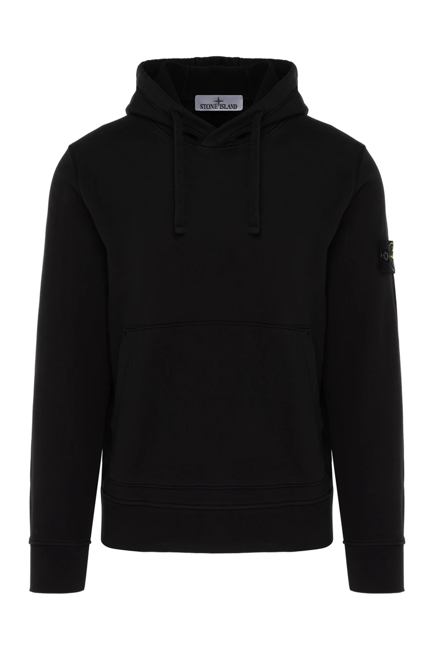 Stone Island худи черное мужское из хлопка 179053 - фото 1