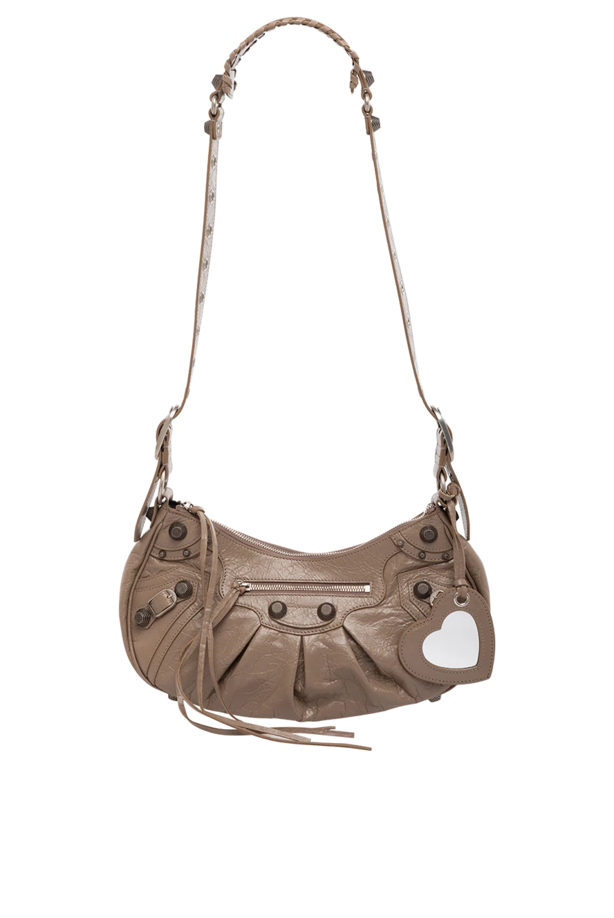 Balenciaga сумка женская коричневая из натуральной кожи 179229 - фото 1